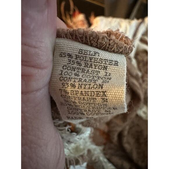 Buckle Sheer Lace Top Womens XS Y2K‎ 90s Embroidered Floral Lace 3/4 Sleeve Boho - Picture 8 of 9